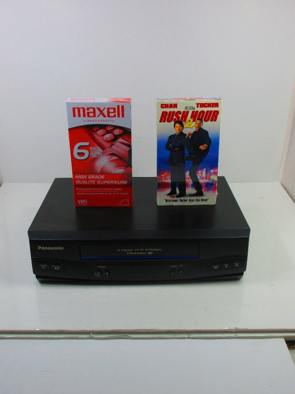 Panasonic PV-451-K VCR VHS Video Cassette Recorder & 2 Sealed Tapes Tested